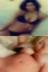 Naked woman holding swinger groups fish.